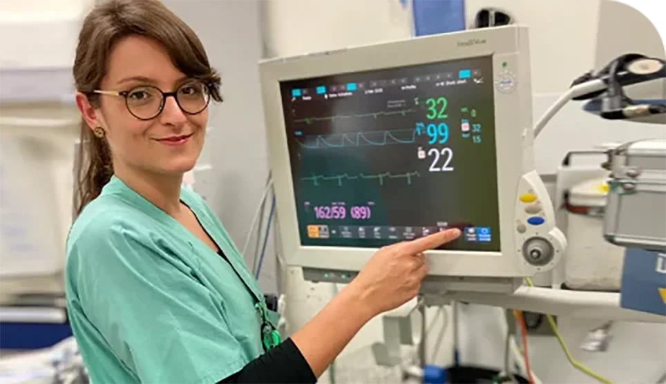 Pflegefachkraft während der Ausbildung